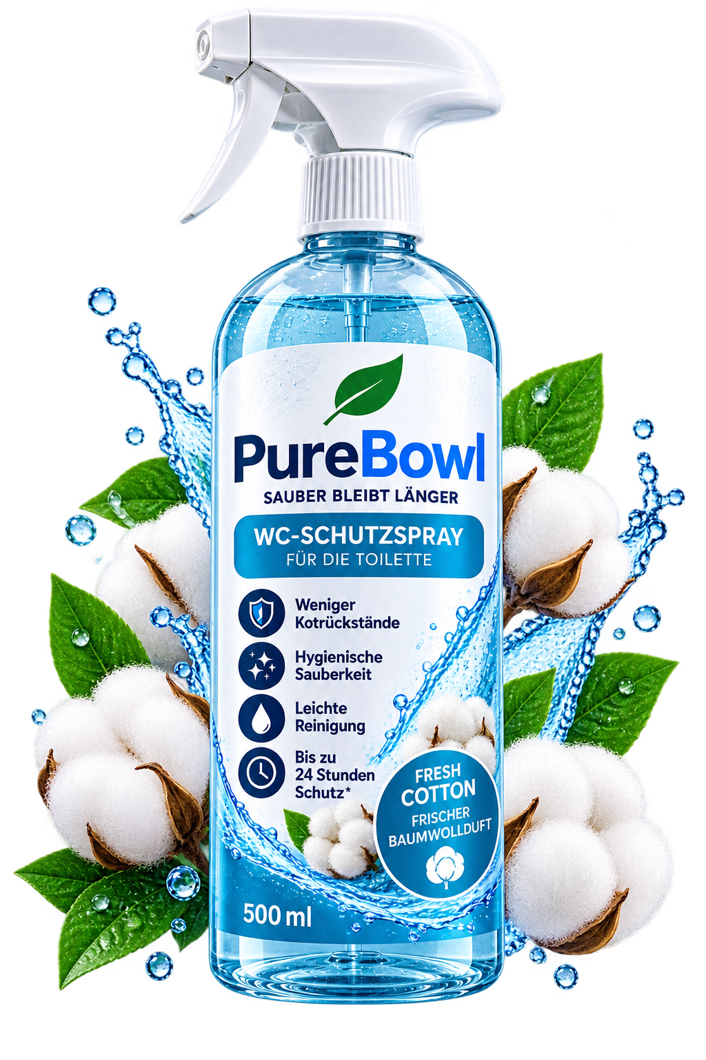 PureBowl WC Antihaft-Spray-Cotton-Baumwollduft / 500ml