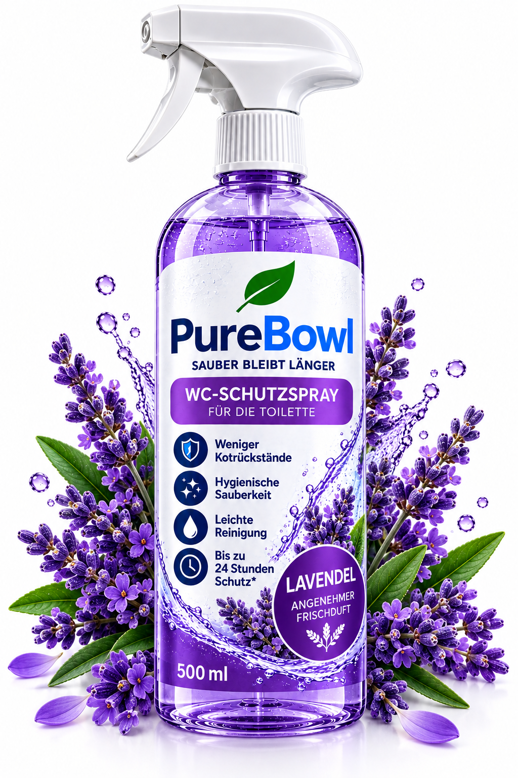 PureBowl WC Antihaft-Spray-Lavendel / 500ml